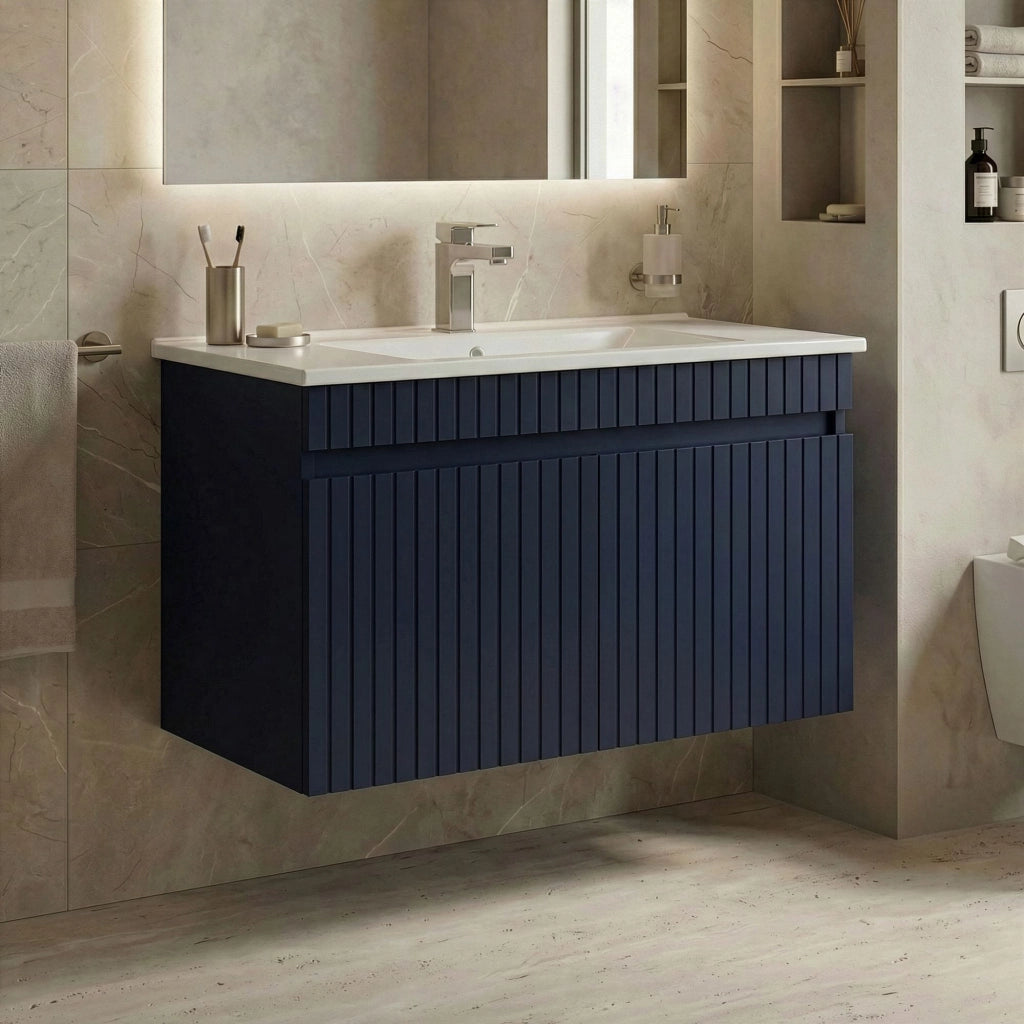 Mobile lavabo "Tivoli 85" - 85 x 45 x 57 cm - Blu navy opaco