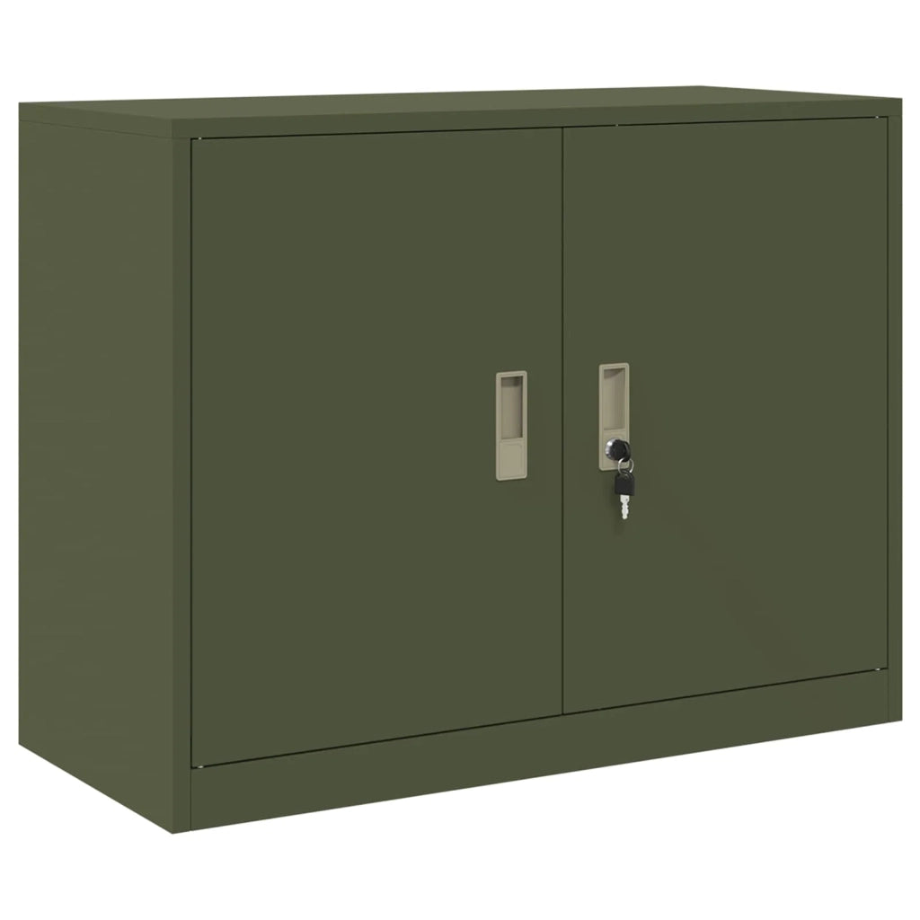 Armadio 2 pz Verde Oliva 90 x 40 x 210 cm Acciaio Bloccabile 3438727