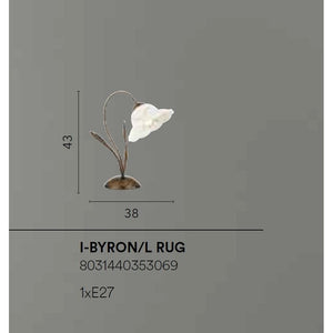 LAMPADA DA TAVOLO BYRON E27 H43CM RUGGINE.