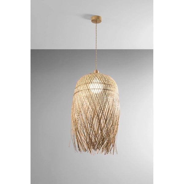 LAMPADARIO BAHAMAS E27 D.40XH223CM IN LEGNO.