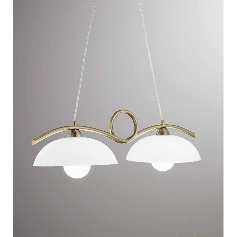LAMPADARIO HALLEY 2XE27 76X30XH110CM BRONZO.