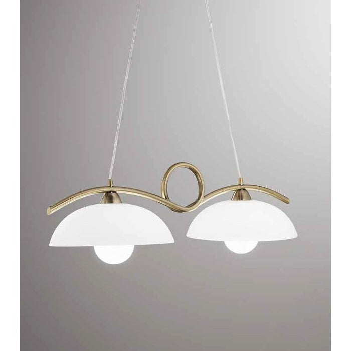 LAMPADARIO HALLEY 2XE27 76X30XH110CM BRONZO.
