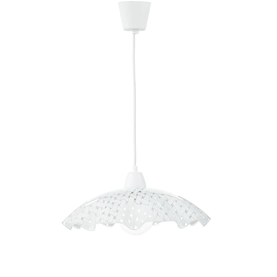 LAMPADARIO CASHMERE E27 D.42XH120CM BIANCO/NODI.