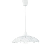 LAMPADARIO CASHMERE E27 D.42XH120CM BIANCO/NODI.