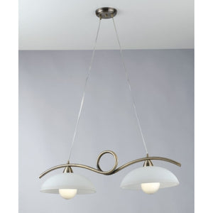 LAMPADARIO HALLEY 2XE27 76X30XH110CM BRONZO.