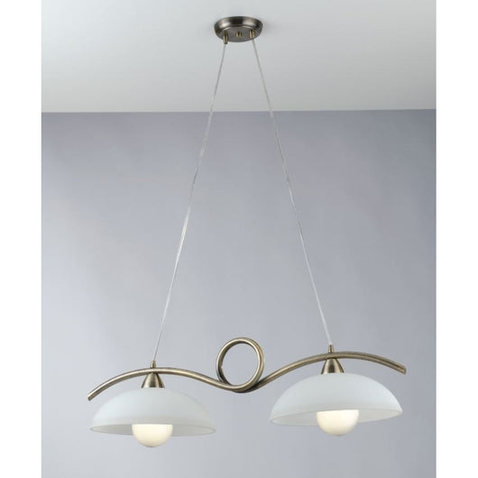 LAMPADARIO HALLEY 2XE27 76X30XH110CM BRONZO.