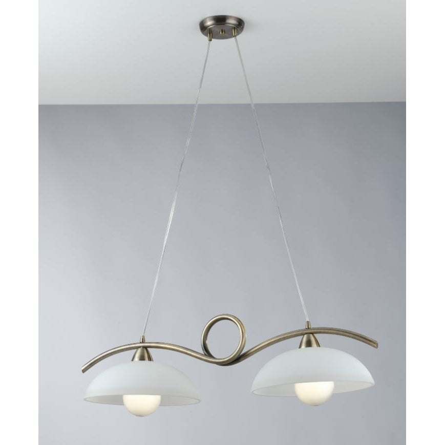 LAMPADARIO HALLEY 2XE27 76X30XH110CM BRONZO.