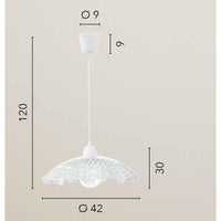 LAMPADARIO CASHMERE E27 D.42XH120CM BIANCO/NODI.