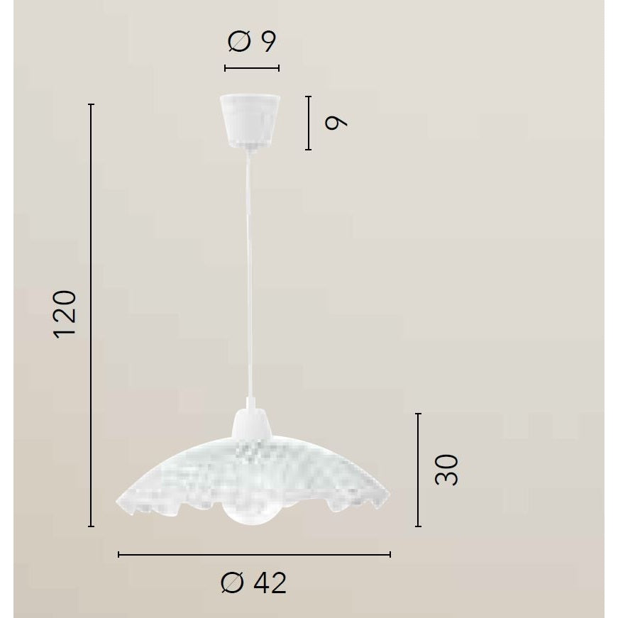 LAMPADARIO CASHMERE E27 D.42XH120CM BIANCO/NODI.