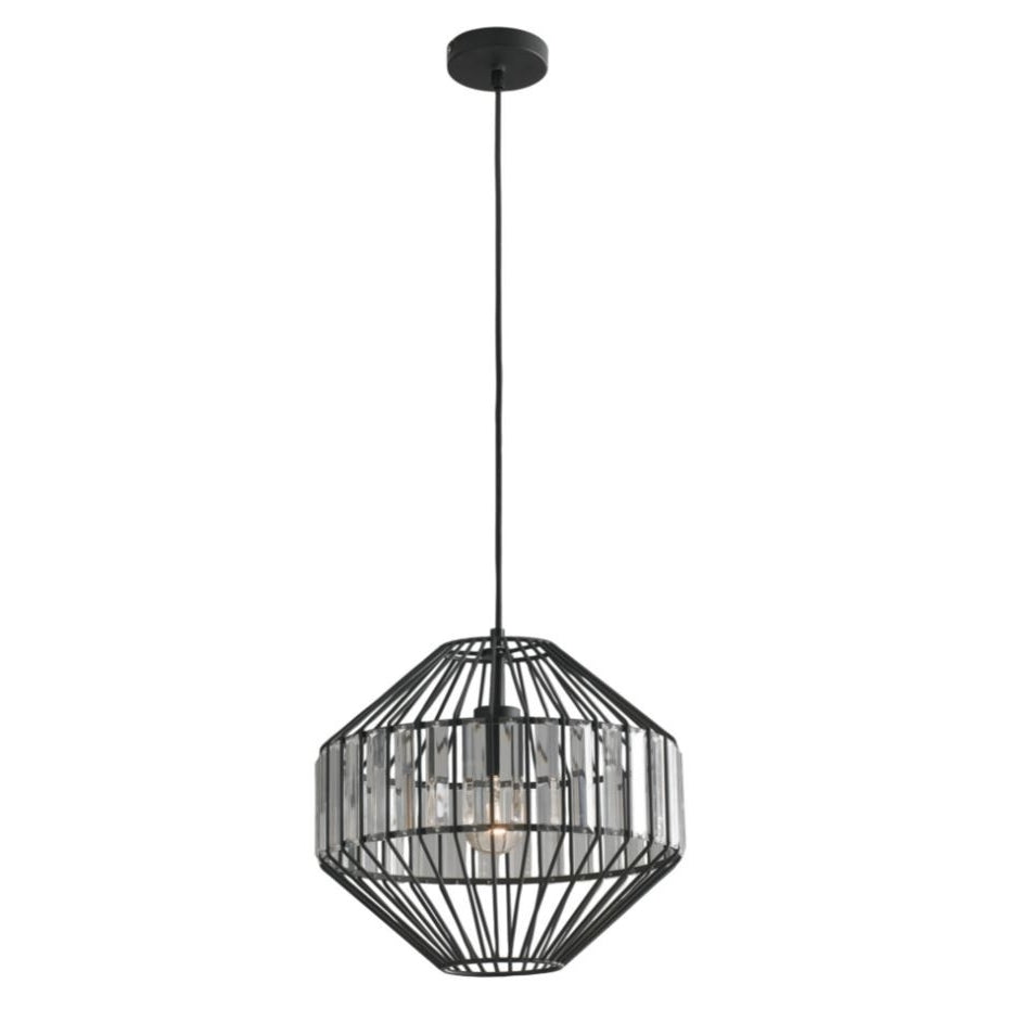 LAMPADARIO OPIUM E27 D.33,5XH130CM METALLO/VETRO.