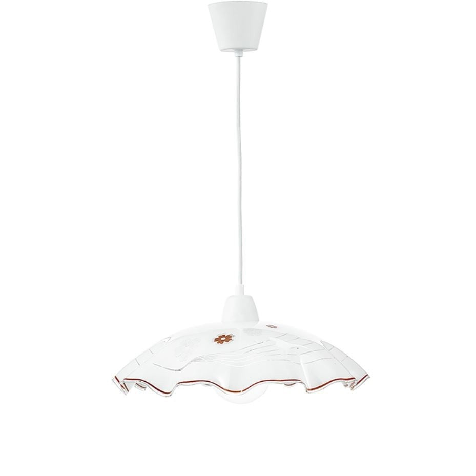 LAMPADARIO VICTORIA E27 D.42XH120CM BIANCO/ROSSO