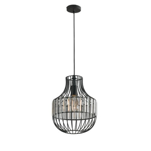 LAMPADARIO OPIUM E27 D.30XH130CM METALLO/VETRO.