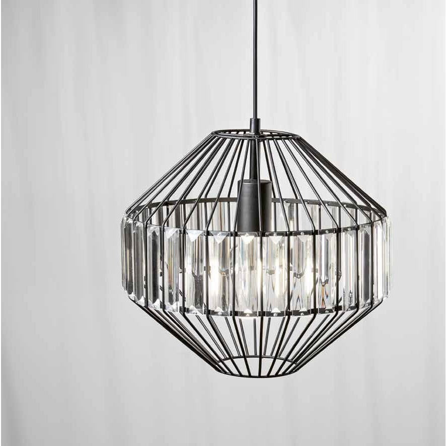 LAMPADARIO OPIUM E27 D.33,5XH130CM METALLO/VETRO.