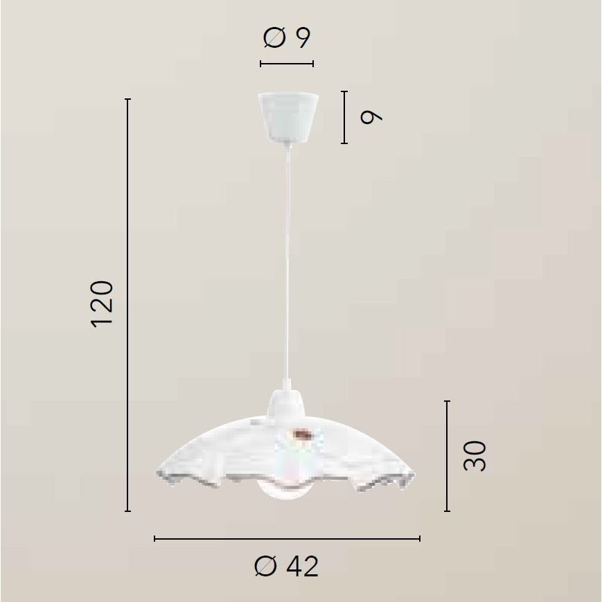LAMPADARIO VICTORIA E27 D.42XH120CM BIANCO/ROSSO