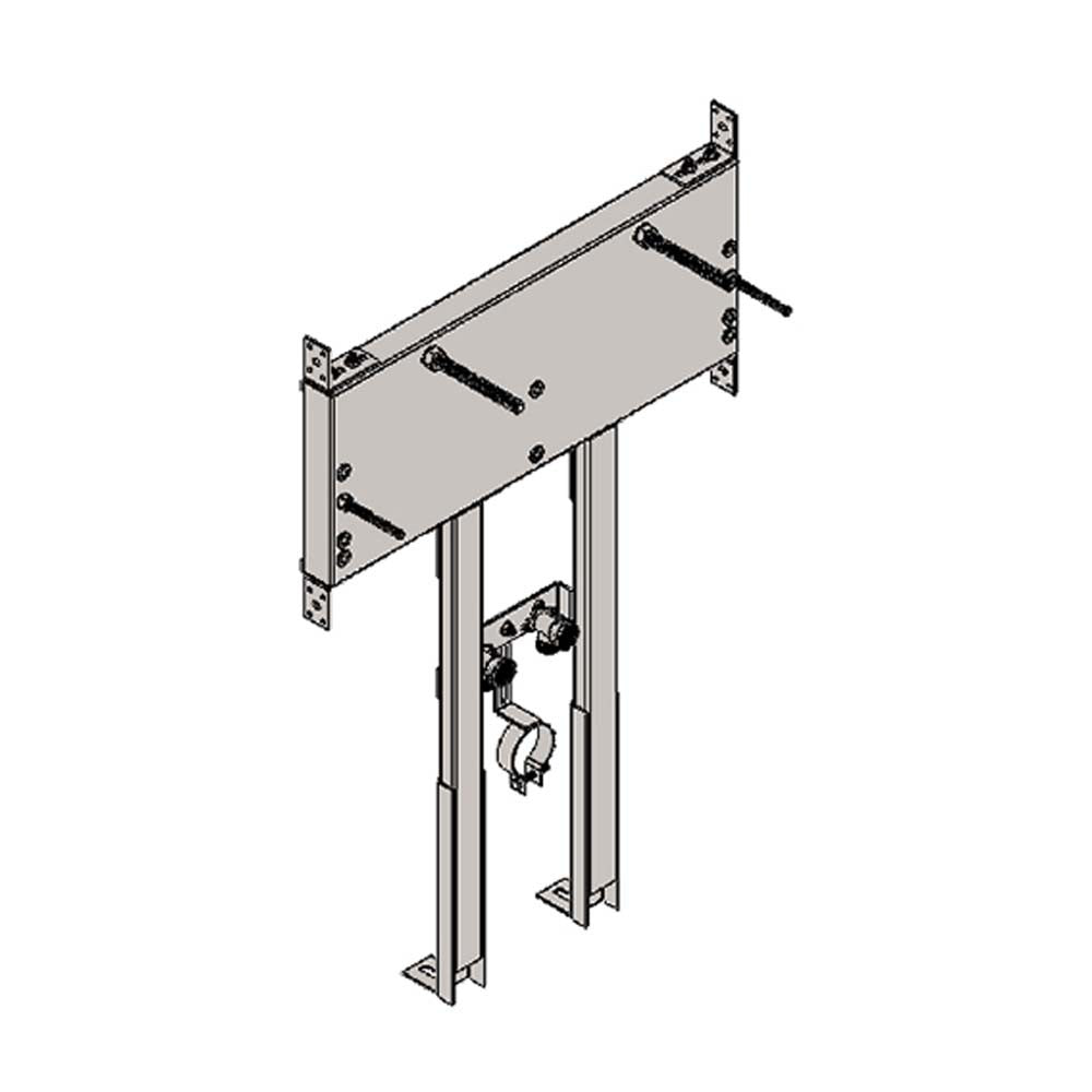 Supporto lavabo con raccordi per per pareti in cartongesso