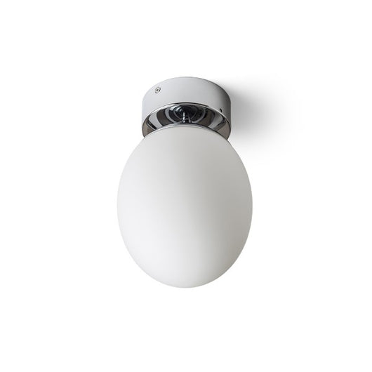 Plafoniera MERINGUE 16 da soffitto  vetro opalino/cromo 230V E27 15W IP44