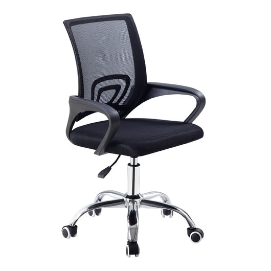 FENIXSHOP24 - Sedia da ufficio scrivania con Rotelle Girevoli e braccioli ergonomica e con altezza regolabile imbottita e rete traspirante FC-05