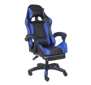 FENIXSHOP24 Sedia/Poltrona Gaming Ergonomica Reclinabile con Poggiapiedi Poggiatesta e Supporto Lombare Braccioli X Gamer da Scrivania con Ruote Girevoli HLD-920 (BLU)