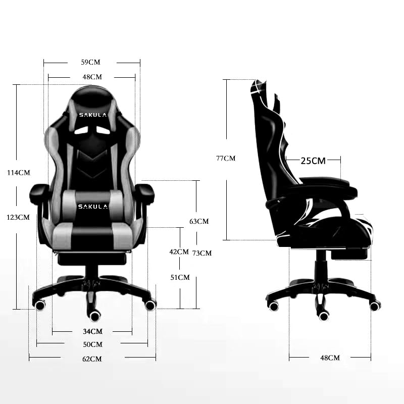 FENIXSHOP24 Sedia/Poltrona Gaming Ergonomica Reclinabile con Poggiapiedi Poggiatesta e Supporto Lombare Braccioli X Gamer da Scrivania con Ruote Girevoli HLD-920 (BLU)