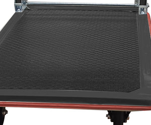 Fenixshop24 Carrello da trasporto pieghevole con piattaforma e ruote girevoli a 360°- carichi fino a 200 Kg - struttura in acciaio.