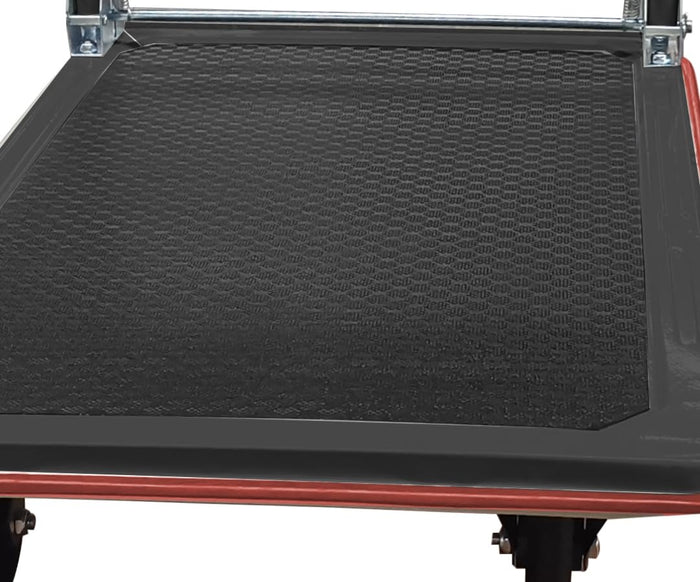 Fenixshop24 Carrello da trasporto pieghevole con piattaforma e ruote girevoli a 360°- carichi fino a 200 Kg - struttura in acciaio.