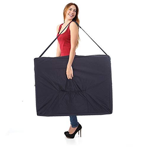 LETTINO MASSAGGIO PROFESSIONALE 2 ZONE - LETTINO MASSAGGI,LETTINO ESTETISTA FISIOTERAPIA,TATTOO, IN LEGNO PORTATILE RICHIUDIBILE (BLU)