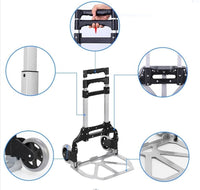 Fenixshop24 Carrello da trasporto pieghevole con struttura in alluminio per carichi fino a 75 Kg - ruote scorrevoli - manico telescopico