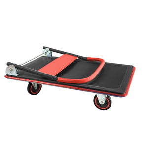 Fenixshop24 Carrello da trasporto pieghevole con piattaforma e ruote girevoli a 360°- carichi fino a 200 Kg - struttura in acciaio.