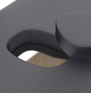 FENIXSHOP24 LETTINO MASSAGGIO IN LEGNO 2 ZONE - LETTINO MASSAGGI,LETTINO ESTETISTA FISIOTERAPIA,TATTOO,PORTATILE RICHIUDIBILE COD-05(NERO)