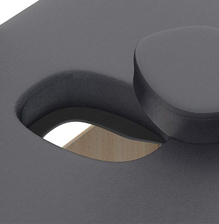 FENIXSHOP24 LETTINO MASSAGGIO IN LEGNO 2 ZONE - LETTINO MASSAGGI,LETTINO ESTETISTA FISIOTERAPIA,TATTOO,PORTATILE RICHIUDIBILE COD-05(NERO)