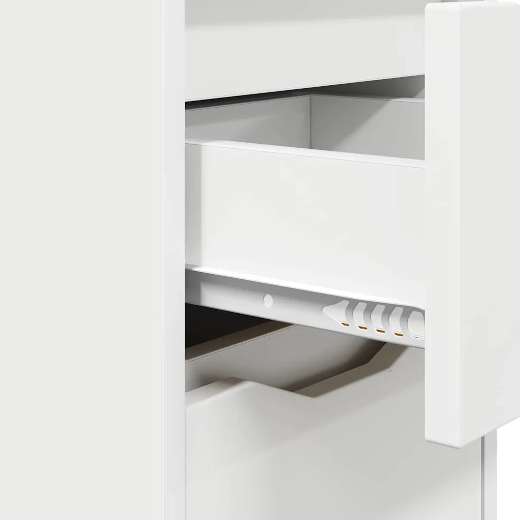 Set di 2 Comodini | Armadio da Notte | Mobiletto da notte Bianco 30,5 x 30 x 43 cm Legno multistrato
