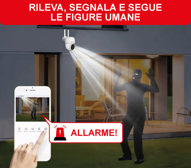 Telecamera Smart WiFi da Esterno Full HD 1080P IP65 – Colore Bianco