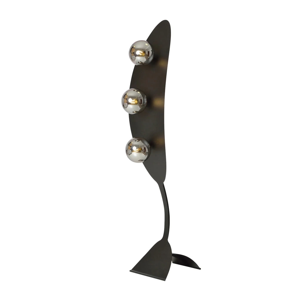 Piantana Minimal Dagda Acciaio Nero Grigio 3 Luci E14 Ip20