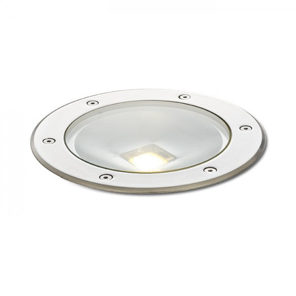 Lampada FarettoTERRA da incasso acciaio inossidabile 230V LED 20W 120°IP65 3000K
