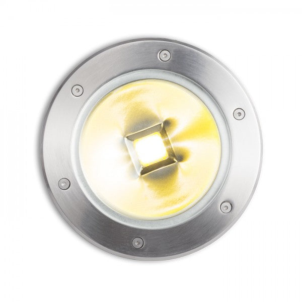 Lampada FarettoTERRA da incasso acciaio inossidabile 230V LED 20W 120°IP65 3000K