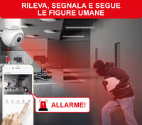 Telecamera Smart WiFi con Attacco E27 – FHD 1080P, Rilevamento Umano, Visione Notturna
