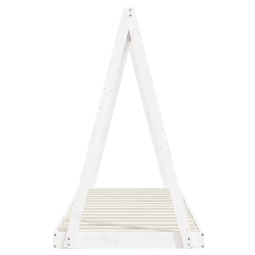 Giroletto per Bambini Bianco 80x200cm in Legno Massello di Pino 834535
