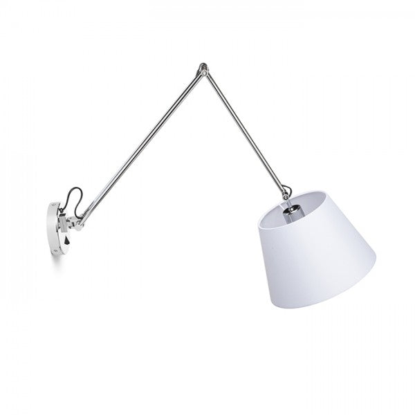 Lampada ASHLEY da parete bianco cromo 230V E27 42W