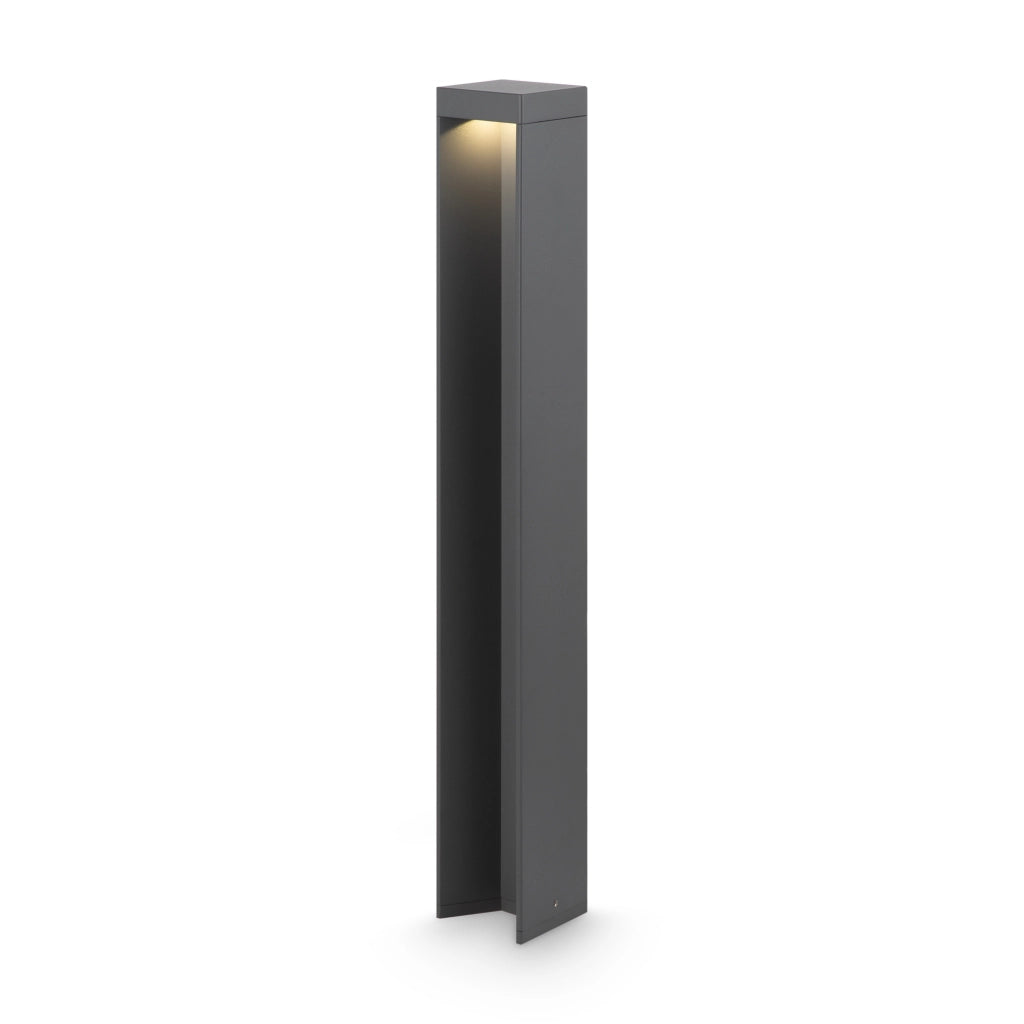 Maytoni Lampada da terra moderna Essen 1 luce LED integrato IP54 grigio alluminio