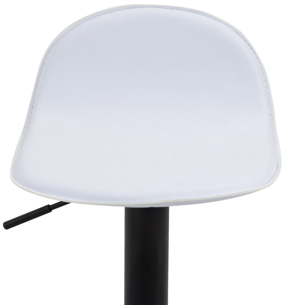 Set 2 Sgabelli Alti Lana in Similpelle bianco,nero