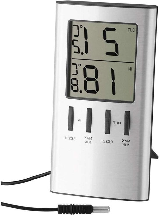 Termometro digitale per interno/esterno - temperatura esterna e interna, ideale per frigorifero/aquario