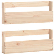 Scarpiere a Parete 2 pz | Mobile per scarpe 59x9x23 cm Legno Massello di Pino