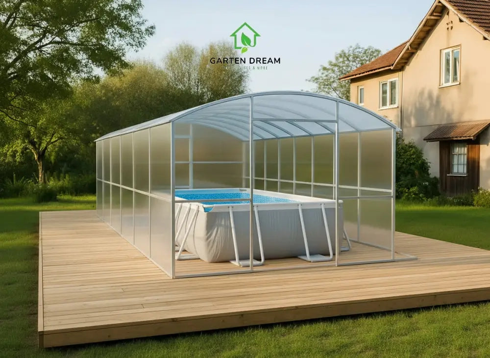 Copertura per Piscina Garten Dream LAGUNA 3x8 m con Policarbonato 4 mm