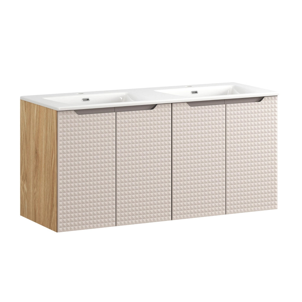 Set mobili bagno 120 cm con lavabo per mobile SKY Luxor Beige 120 x 1401 x 46 cm