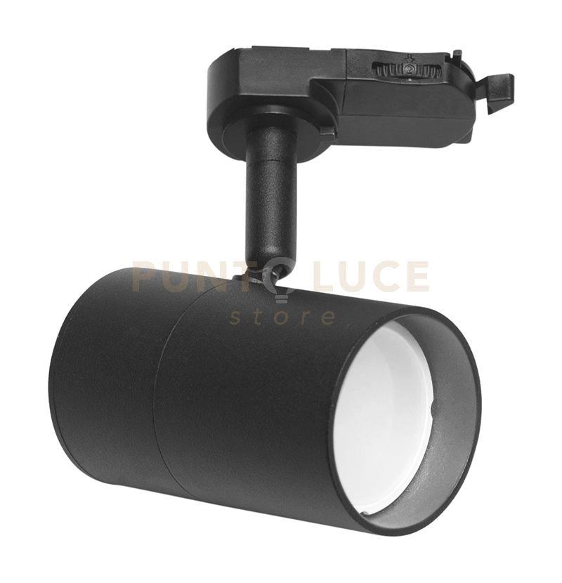 GFA1061- PROIETTORE IN ALLUMINIO NERO PER BINARIO TRIFASE 1 LUCE ATTACCO GU10 IP20