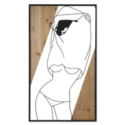 Decorazione in Metallo e Legno Corpi 9, Marrone, Metallo, 50x2x90 cm