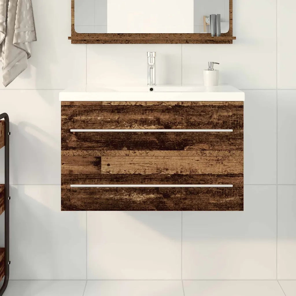 Armadio per Lavabo da Bagno 2 pcs 80 x 38,5 x 48 cm 3333135