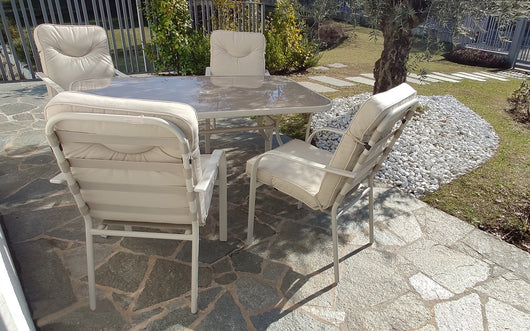 TAVOLO IN METALLO PER ESTERNI GIARDINO MODELLO "GIOVE"