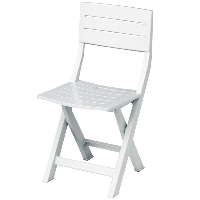 Sedia pieghevole in resina mod. Gilda bianca pz.04