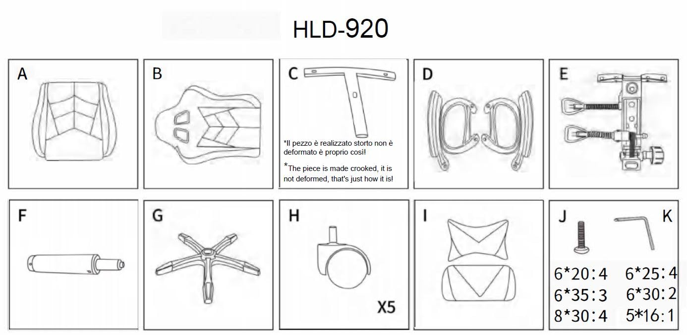 FENIXSHOP24 Sedia/Poltrona Gaming Ergonomica Reclinabile con Poggiapiedi Poggiatesta e Supporto Lombare Braccioli X Gamer da Scrivania con Ruote Girevoli HLD-920 (ROSSO)